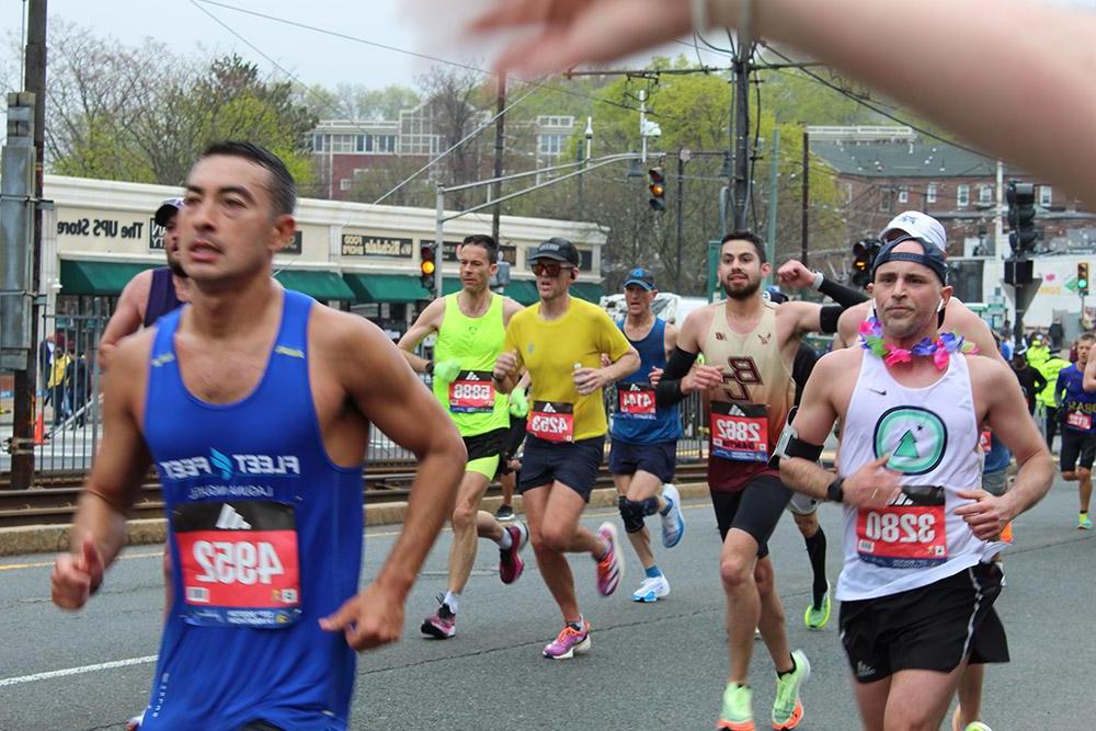 Runners in the Boston Marathon