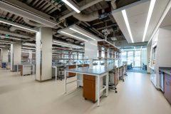 A laboratory in the new Integrated Science Building.