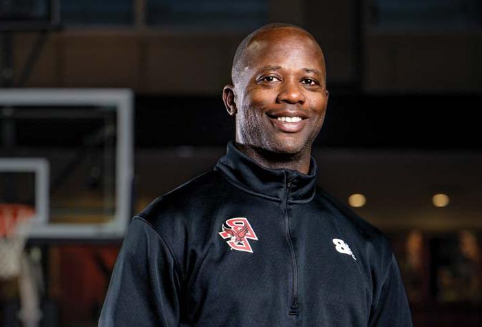 Head Coach Earl Grant photographed in Conte Forum